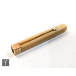 A 19th Century gold and ivory toothpick by Sampson Morden with an ivory rectangular sleeve body with