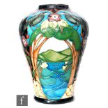 A Moorcroft Pottery vase of high shouldered form decorated in the Sweet Afton pattern, impressed and