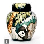 A Moorcroft Pottery Collectors Club ginger jar and cover decorated in the Noah's Ark pattern