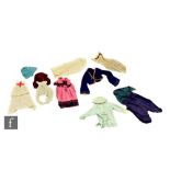 A collection of assorted 1920s and later childrens fancy dress pieces to include a wedding veil with