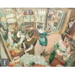JOHN SMITH WILLOCK (1887- 1976) - 'At the Bar', oil on canvas, signed, bears New English Art Club,