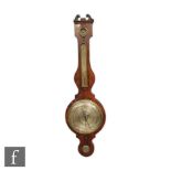 A 19th Century mahogany wheel barometer by W Frederick Preston, dry damp dial, A/F.