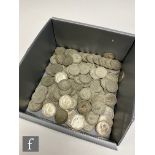 One hundred and fifty silver George V half crowns, various dates. (150)