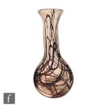 A contemporary Italian Murano glass vase by C. Nason, of compressed globe and shaft form