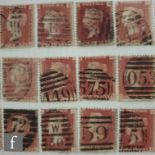 A GB album containing eight penny blacks including a penny black on envelope with Falmouth postmark,