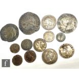 Various Charles II to Victoria coins to include two four pences, various other Maundy coinage and