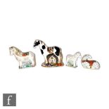 Four Royal Crown Derby horse paperweights comprising Appleby Stallion commissioned by Sinclairs,