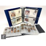 Various George V to Elizabeth II half crowns, shillings, sixpences, nickel and copper coinage