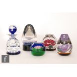 A collection of Caithness glass paperweights, to include Damask Rose, Coronation Coach Procession,