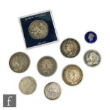 Various George III to George VI Crowns 1820,1889, 1890, 1893 and 1937, also odd coinage. (qty)
