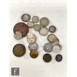 Various Queen Anne to George III coins to include shillings 1709, 1787 x 2, 1826 and small