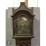 An 18th Century chinoiserie lacquered longcase clock with an eight-day movement, the pagoda shaped