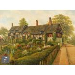 GEORGE WILLIS PRYCE (1866-1949) - 'Anne Hathaway's Cottage', oil on board, signed, bears artist's