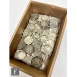 Various Victoria to George V half crowns, shillings, sixpences, various dates, a large quantity.