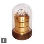 A 20th German Barigo three drum barometer, thermometer and Hygrometer in perspex domed case,