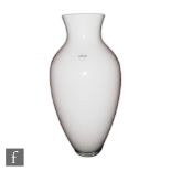 A contemporary Italian Murano glass vase by C. Nason, of shouldered ovoid form with flared collar