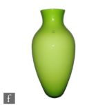 A large contemporary Italian Murano glass vase by C. Nason of shouldered ovoid form with flared