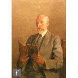 WILLIAM JOHN WAINWRIGHT, RWS (1855-1931) - Portrait of William Turner, seated, holding a book,