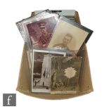 A large quantity of World War One military postcards, real photographic cards, comical Bruce