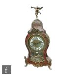 A large Louis XVI style boulle work mantle clock and bracket A/F