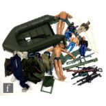 A collection of 1970s and 1980s action figures and accessories to include two Palitoy Action Man