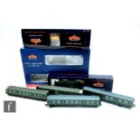 Three OO gauge Bachmann diesel locomotives, comprising 32-516A Derby Lightweight 2-car DMU BR green,