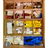 A quantity of assorted Lego pieces, some housed in a wooden box, with instruction leaflet for 379