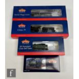 Four Bachmann OO gauge locomotives, comprising 31-013 2-8-0 Class 7F BR black '53808', 31-692 2-6-