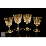 A set of Baccarat drinking glasses in the Cote d'Azur pattern circa 1930, to include nine red wine