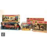 A collection of boxed Palitoy Sindy accessories, to include Wall of Sound, Range Rover, caravan,