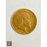 An Edward VII half sovereign dated 1905.