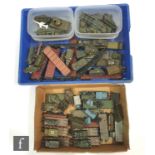 Twenty three HO and OO gauge items of rolling stock, to include assorted Bogie Bolster Wagons, etc.,