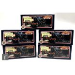 Five OO gauge Bachmann Ivatt 2-6-2 BR black tank locomotives, comprising two 31-452 '41313' and