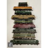 Nine OO gauge diesel locomotives, all unboxed, by Heljan, Airfix, Hornby, Bachmann, etc., to include