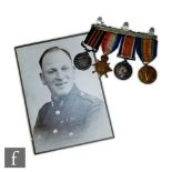 A World War One medal group to 39575 Pte T Painter R.A.M.C trio and Military Medal with a