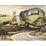 HUGH COLLINSON (1909-1986) - 'Oxendon Hill near Market Harborough', ink and wash drawing, signed,