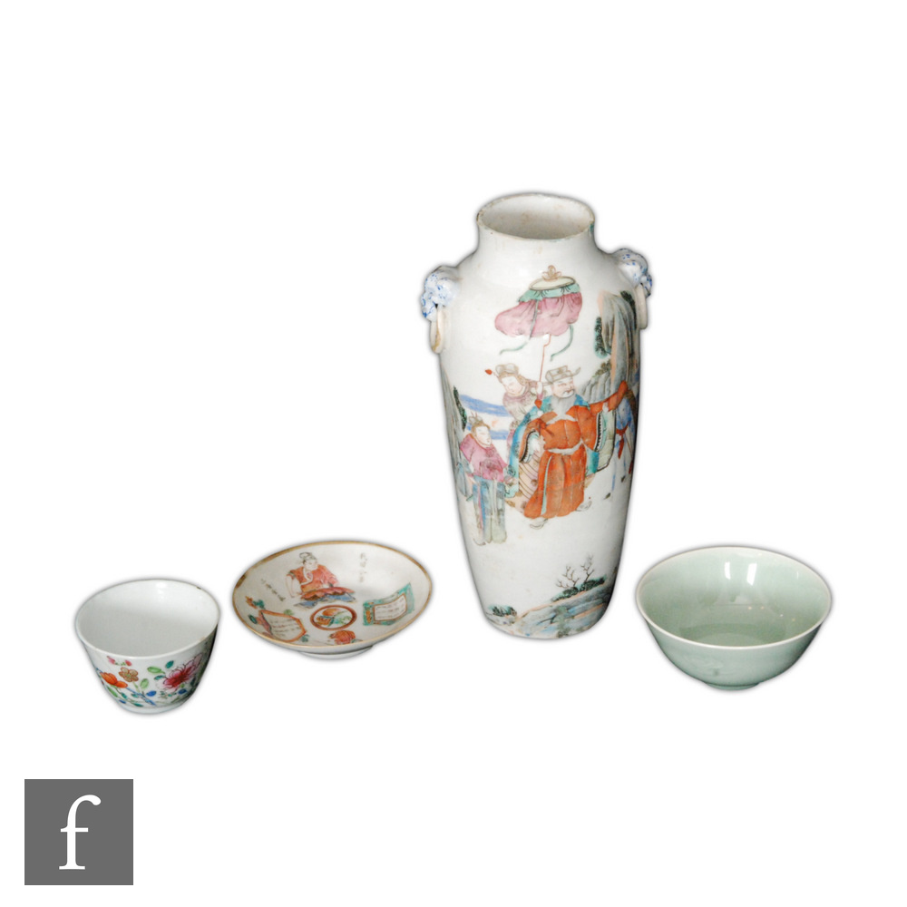 A small collection of 19th/20th Century Chinese porcelain items, to include a Wu Shuang Pu, (