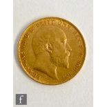 An Edward VII 1904 sovereign.