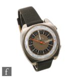 A gentleman's Bulova Accutron World Timer stainless steel quartz wrist watch, Arabic numerals and