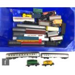 A collection of HO gauge rolling stock and coaches by Lima, Roco, Marklin, Trix and similar, to