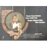 Three British Quad film posters, all starring Clint Eastwood, comprising The Gauntlet, Every Which