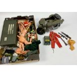 A collection of assorted Palitoy Action Man items to include assorted bodies for spares or repair