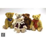 Five Steiff teddy bears, Musical Bear Teddy Bear's Picnic, white tag 662607, UK and Ireland