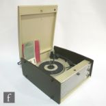 A 1960s Ferguson model 3010 portable record player, with original receipt dated 1966 and guarantee