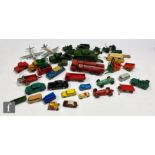 A collection of unboxed and playworn diecast models, to include Dinky Foden Mobilgas Tanker, Dinky