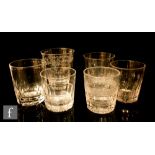 A group of six early 19th century tumblers to include a pair each with eleven cut flutes, one with