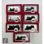 Seven OO gauge Dapol tank locomotives, repainted or rebadged, all BR black examples, to include