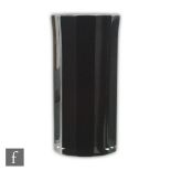 A 20th Century ruby glass vase in the manner of Josef Hoffmann for Moser, of sleeve form with a