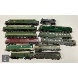 Twelve OO gauge Lima and Jouef locomotives, mostly diesel, to include Class 33, Class 47, etc.,
