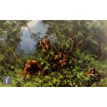 DAVID SHEPHERD (1931-2017) - 'The Mountain Gorillas of Rwanda', photographic reproduction, signed in